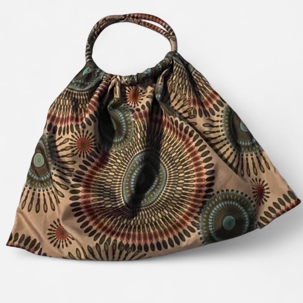 Brown and Multicolor Patterned Bag, Boho Vibes, EUC
